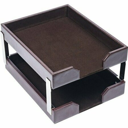 DACASSO Letter Trays, Silver Posts, 13-1/2inx10-1/2inx7-1/4in, BN DACA3622